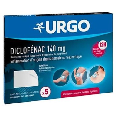 Urgo Diclofenac Emplâtres Médicamenteux 140 mg Boite de 5