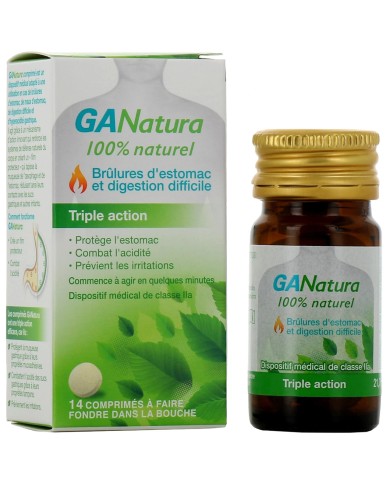 Ganatura Brulures d'estomac et digestion difficile Boite de 14 comprimés