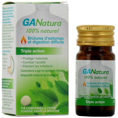 Ganatura Brulures d'estomac et digestion difficile Boite de 14 comprimés