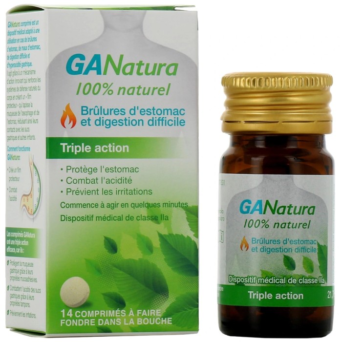 Ganatura Brulures d'estomac et digestion difficile Boite de 14 comprimés