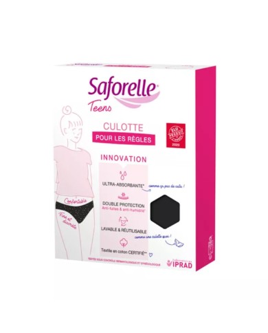 Saforelle Teens Culotte menstruelle Classic - Flux normal - Taille 12 ans