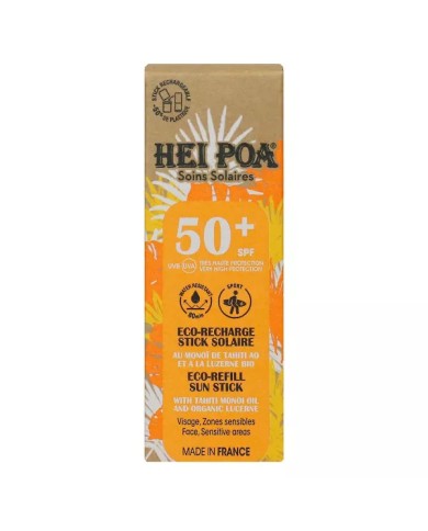 HEI POA eco recharge de stick solaire SPF 50 - Monoï tube de 15 grammes