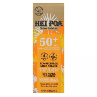 HEI POA eco recharge de stick solaire SPF 50 - Monoï tube de 15 grammes