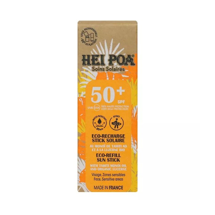 HEI POA eco recharge de stick solaire SPF 50 - Monoï tube de 15 grammes