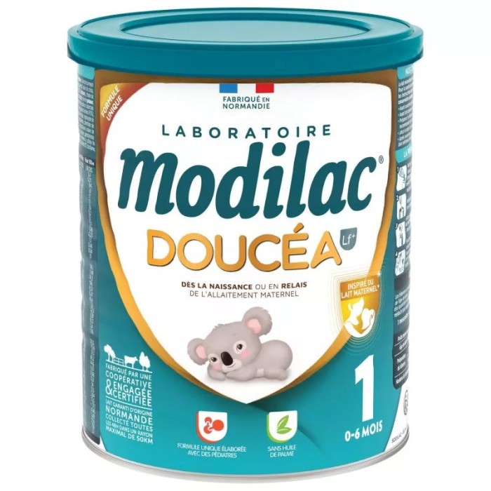 MODILAC Doucéa LF+ lait 1er âge  0 à 6 mois Boite de 800 grammes