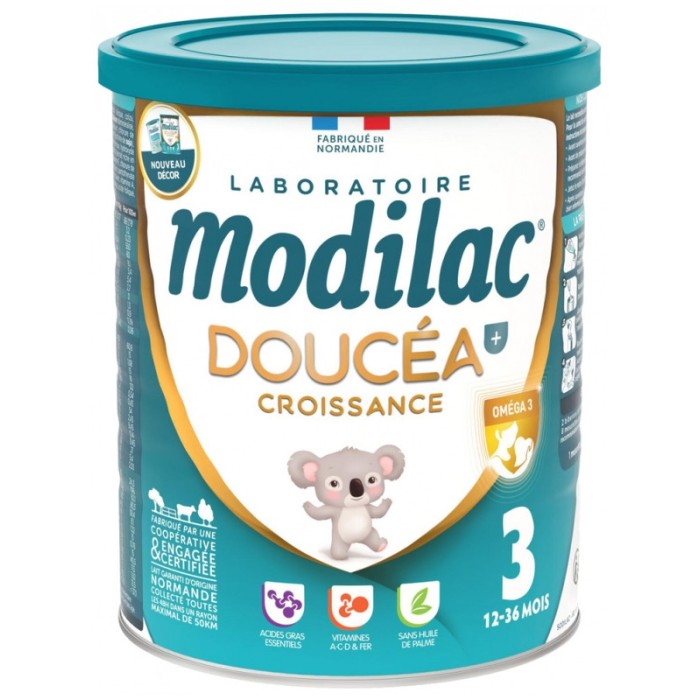 MODILAC Doucéa LF+ lait 3ème âge de 12 à 36 mois Boite de 800 grammes