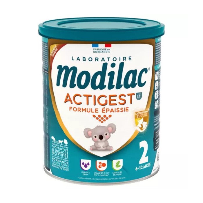 MODILAC -Actigest LF+ 2ème âge de 6 à 12 mois Formule Épaissie  Boite de 800 grammes