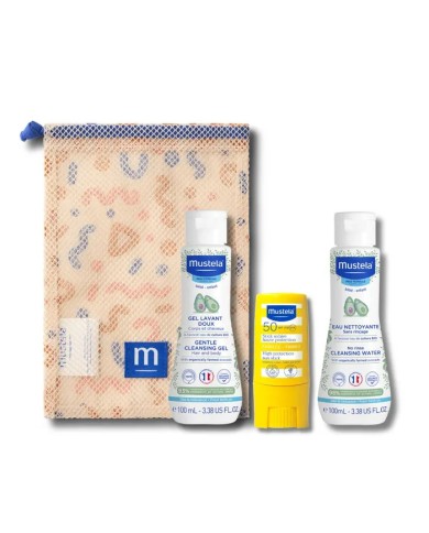 Mustela Trousse Week-End bébé soins lavants et stick solaire SPF50