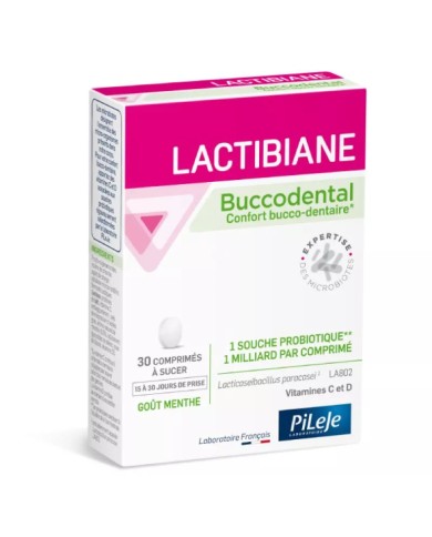 PILEJE LACTIBIANE Buccodental Boite de 30 comprilés a sucer