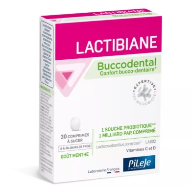 PILEJE LACTIBIANE Buccodental Boite de 30 comprilés a sucer