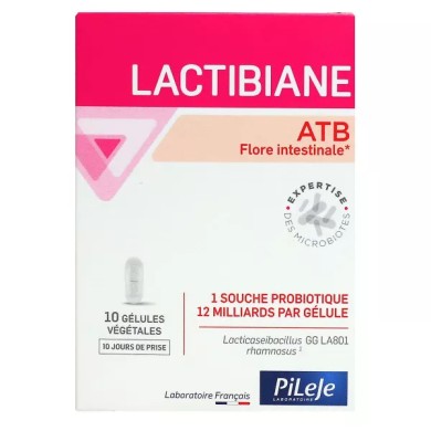 PILEJE LACTIBIANE ATB Flore intestinale Boite de 10 gélules