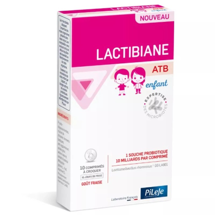 Pileje Lactibiane ATB Enfant Boite de 10 comprimés à croquer