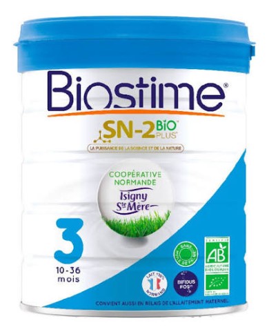 Biostime SN-2 plus bio lait de croissance 3ème âge Boite de 800g