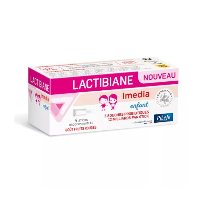 Pileje Lactibiane Imedia Enfant Boite de 4 sticks Orodispersibles