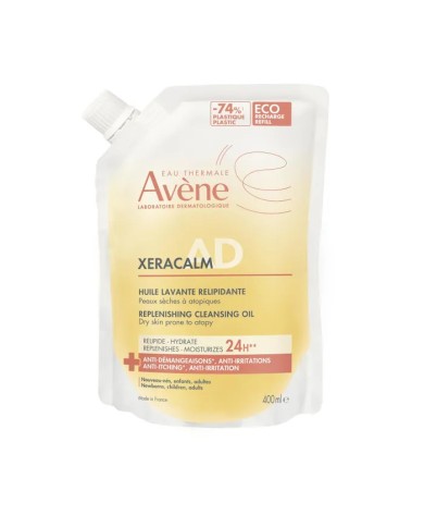 AVENE XeraCalm AD Huile lavante relipidante Recharge de 400 ml