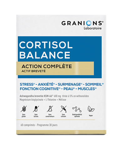 Granions Cortisol Balance Boite de 60 Comprimés