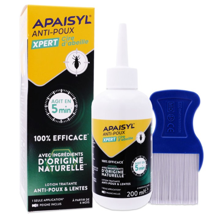 Apaisyl Anti-Poux Xpert Cire d'Abeille Flacon de 200 ml