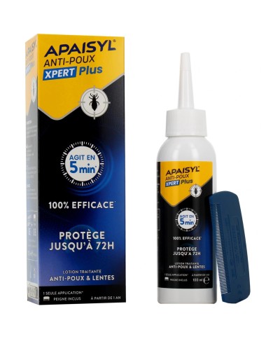 APAISYL XPERT PLUS ANTI POUX LOTION 100ML + PEIGNE