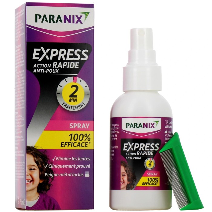 Paranix Express Spray anti-poux de 95ml + un peigne
