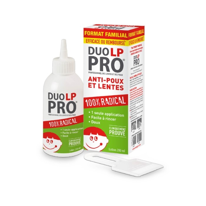 DUO LP PRO Maxi pack Lotion de 200 ml + peigne inclus