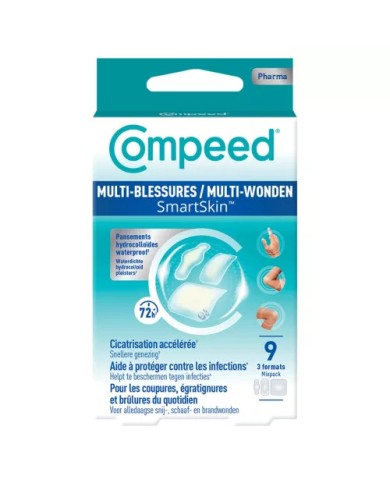 COMPEED SMARTSKIN Pansement Multi-blessures Boite de 9 assortiments