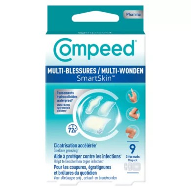 COMPEED SMARTSKIN Pansement Multi-blessures Boite de 9 assortiments