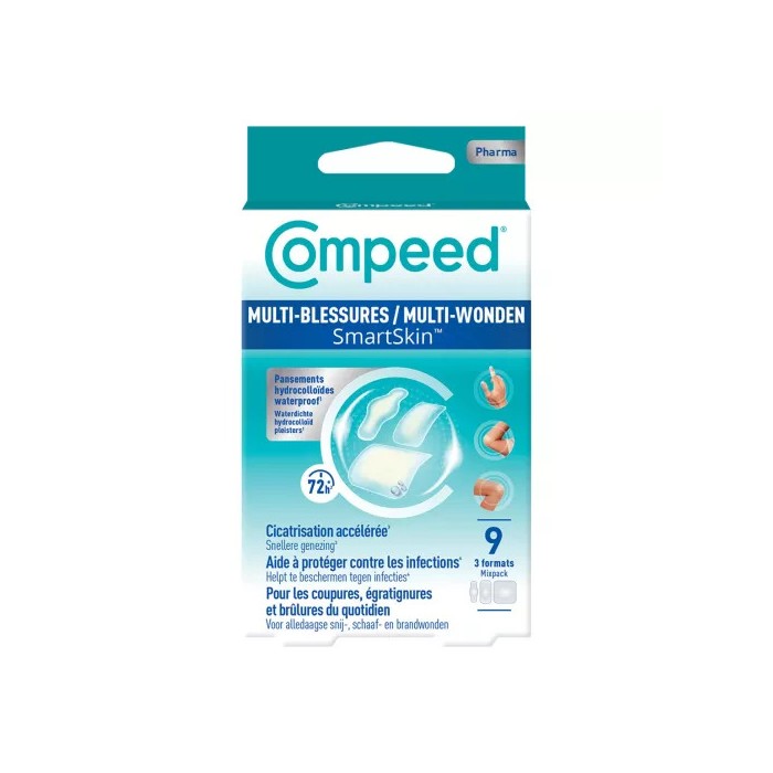 COMPEED SMARTSKIN Pansement Multi-blessures Boite de 9 assortiments