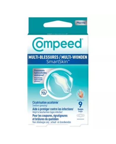 COMPEED SMARTSKIN Pansement Multi-blessures Boite de 9 Spécial doigts