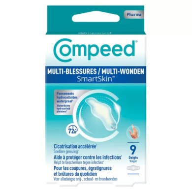 COMPEED SMARTSKIN Pansement Multi-blessures Boite de 9 Spécial doigts