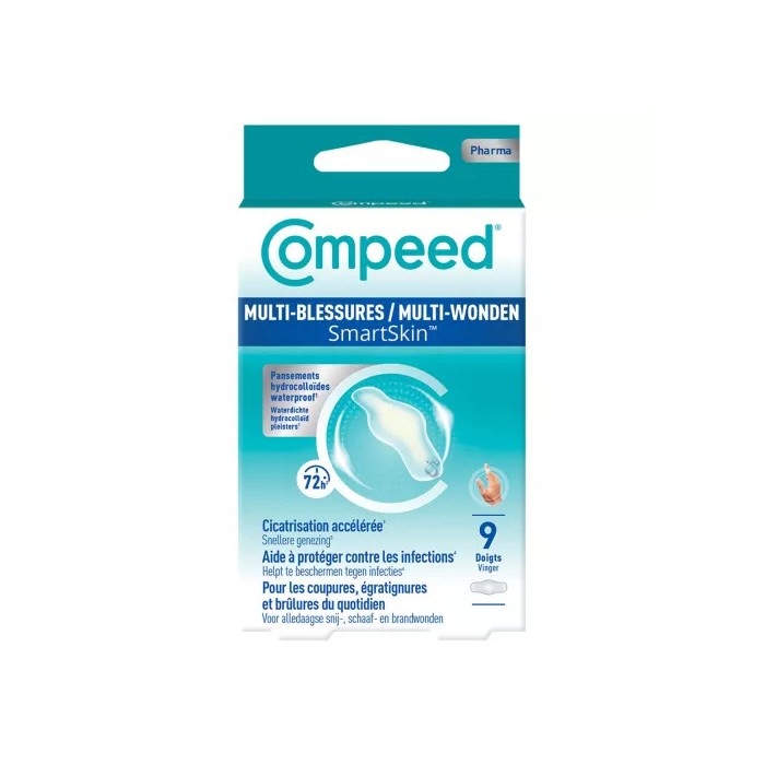 COMPEED SMARTSKIN Pansement Multi-blessures Boite de 9 Spécial doigts