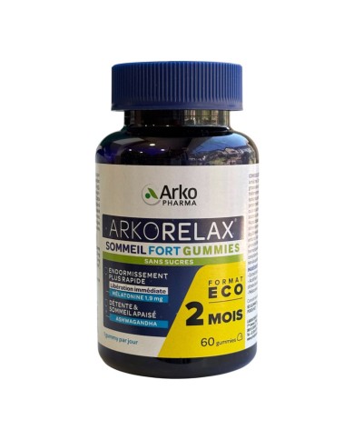 Arkorelax Sommeil Fort Gummies Boite de 60