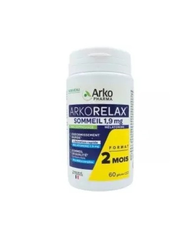 Arkorelax Sommeil 1.9 mg de mélatonine Boite de 60 gélules