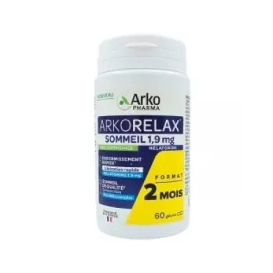Arkorelax Sommeil 1.9 mg de mélatonine Boite de 60 gélules