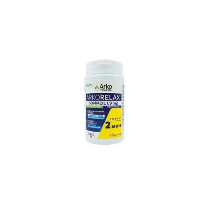 Arkorelax Sommeil 1.9 mg de mélatonine Boite de 60 gélules