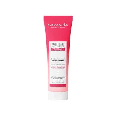 GARANCIA "En Deux Coups de Baguette" Crème onctueuse ultra démaquillante visage, yeux et lèvres Tube de 120 grammes