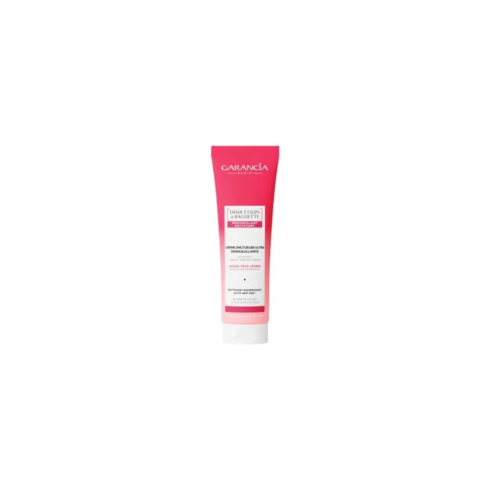 GARANCIA "En Deux Coups de Baguette" Crème onctueuse ultra démaquillante visage, yeux et lèvres Tube de 120 grammes