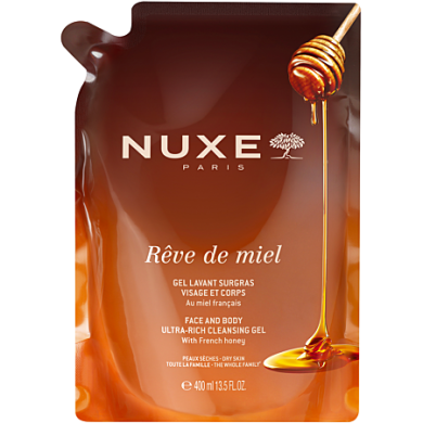 NUXE Rêve de miel Gel lavant surgras Recharge de 400 ml