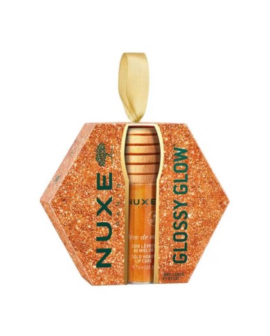 NUXE REVE DE MIEL Coffret Glossy Glow Soin lèvres au miel or Tube de 10 ml