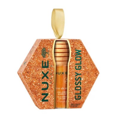 NUXE REVE DE MIEL Coffret Glossy Glow Soin lèvres au miel or Tube de 10 ml