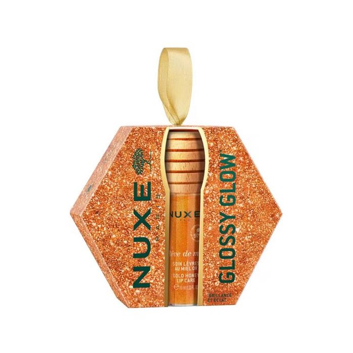 NUXE REVE DE MIEL Coffret Glossy Glow Soin lèvres au miel or Tube de 10 ml