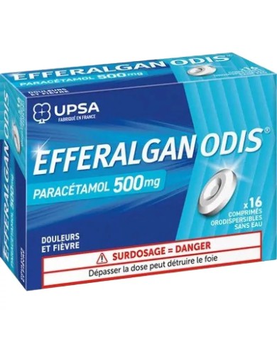 Efferalgan 500 mg Boite de 16 comprimés orodispersibles