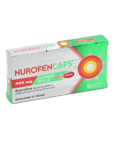 NUROFENCAPS 400mg Capsules molles Plaquette opaque de 10