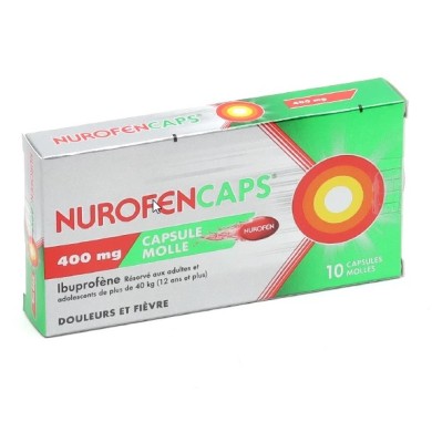 NUROFENCAPS 400mg Capsules molles Plaquette opaque de 10