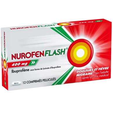 NUROFENFLASH 400mg Comprimés pelliculés Plaquette de 12