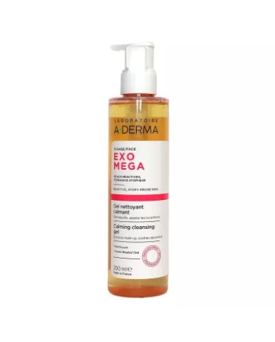 A DERMA Exomega gel nettoyant calmant Flacon pompe de 200ml
