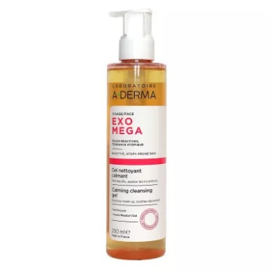 A DERMA Exomega gel nettoyant calmant Flacon pompe de 200ml