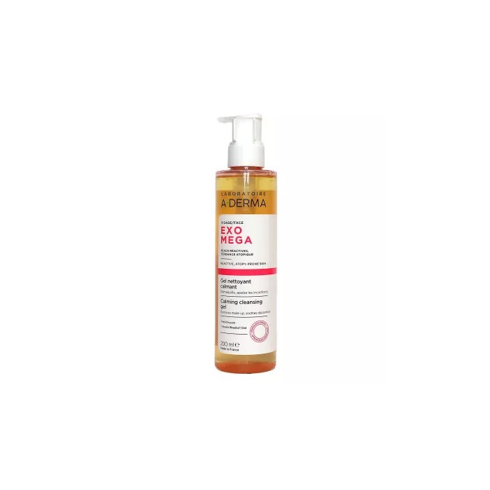 A DERMA Exomega gel nettoyant calmant Flacon pompe de 200ml