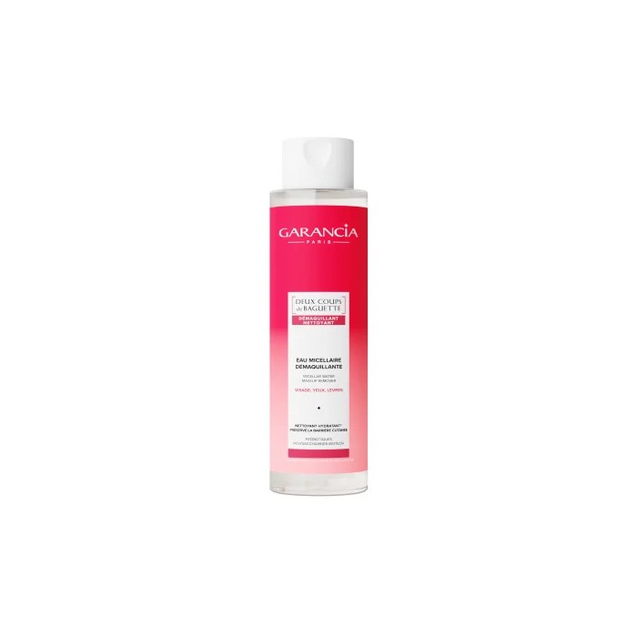 Garancia DEUX COUPS DE BAGUETTE - Eau Micellaire Démaquillante - Visage, Yeux et Lèvres  Flacon de 200ml