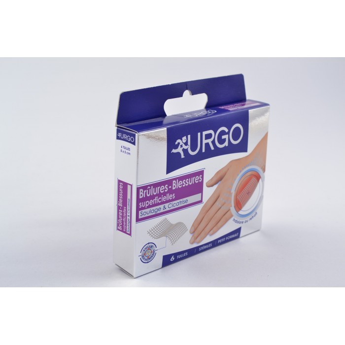 URGO BRULURES Tulle 5x5cm Boite de 6