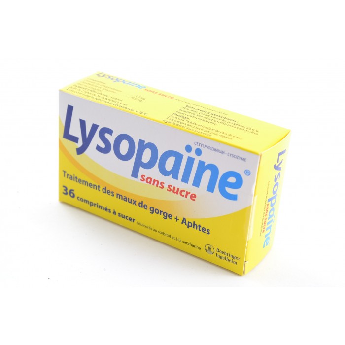 LYSOPAINE SANS SUCRE Comprimés à sucer  2 Tubes de 18